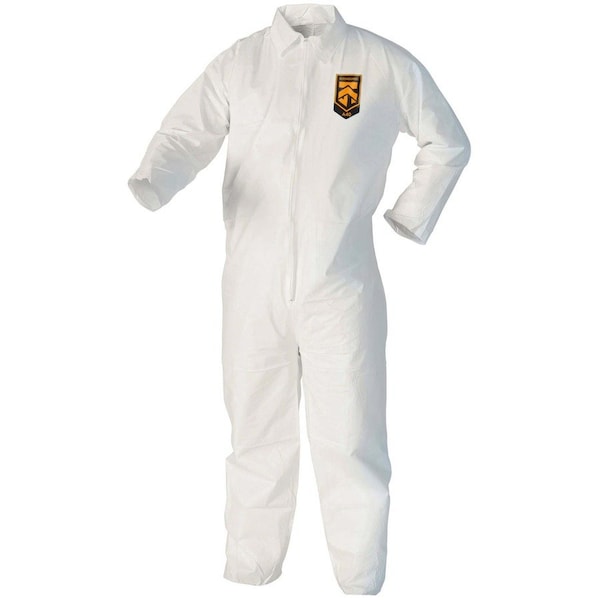 Disposable Coverallss, 3XL, White, 25 PK